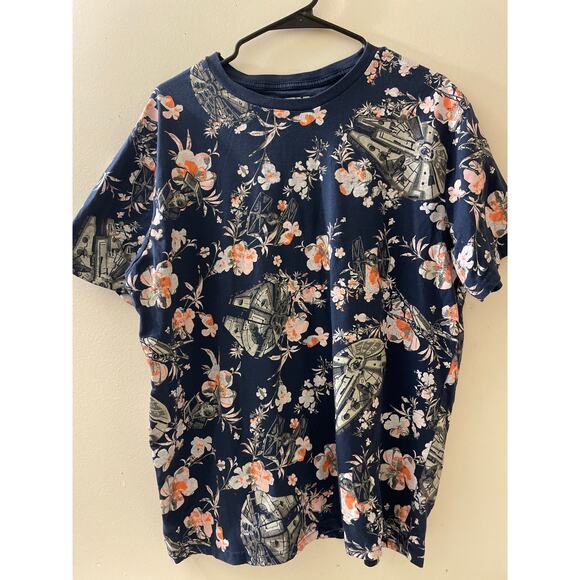 Star Wars Mad Engine Mens Size XL T Shirt‎ Floral Blue - Picture 1 of 7